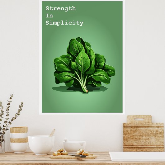 Einzigartiges Spinatposter Poster (Küche)