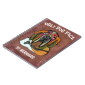 Einzigartiges St. Bernard Hundegesicht-Notebook Notizblock (Linke Seite)