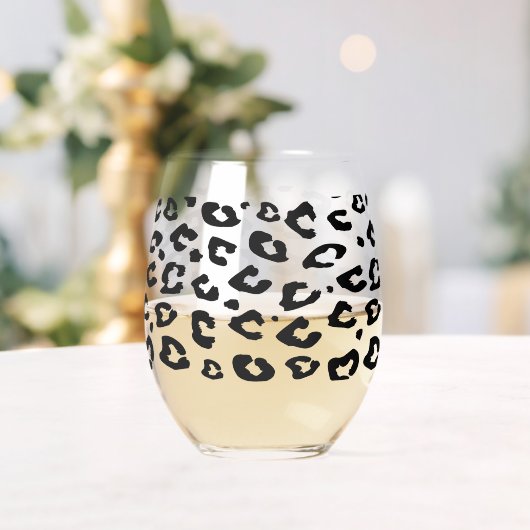 Einzigartiges stemless-Weinglas mit Leopardendruck Weinglas Ohne Stiel (Insitu (Hochzeit))