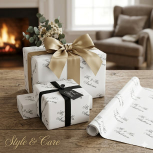 Einzigartiges stilvolles benutzerdefiniertes Textm Geschenkpapier