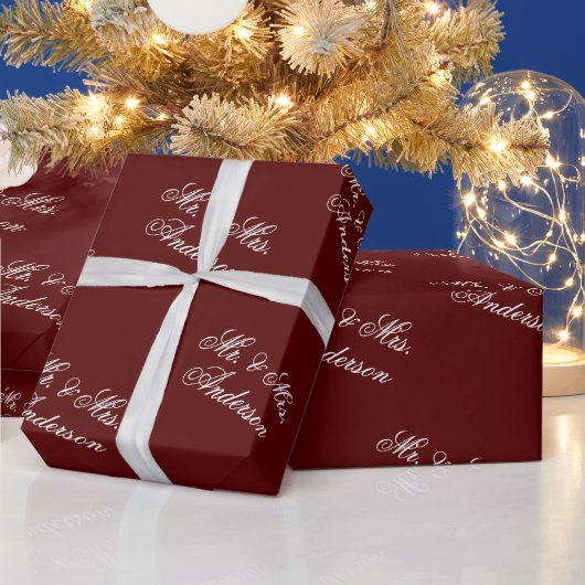Einzigartiges stilvolles benutzerdefiniertes Textm Geschenkpapier (Feiertage)