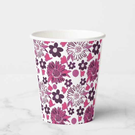 Einzigartiges, stilvolles Muster Pappbecher (Rückseite)