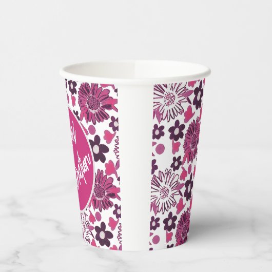 Einzigartiges, stilvolles Muster Pappbecher (Links)