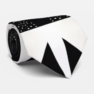 Einzigartiges Stipple Schwarz-Weiß-Moderne Krawatte