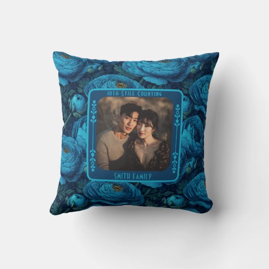 Einzigartiges, stylisches Heiratskissen für Paare Kissen (Rückseite)