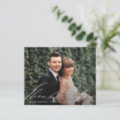 einzigartiges stylisches Skript danke Karte (Stehend Vorderseite)