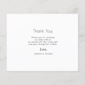 einzigartiges stylisches Skript danke Karte (Rückseite)