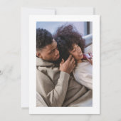 Einzigartiges stylisches Typografie Terracotta-Fot Save The Date (Rückseite)