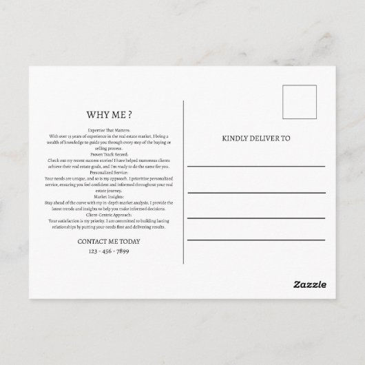 Einzigartiges Summer Real Anwesen Marketing oder P Postkarte (Rückseite)