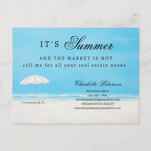 Einzigartiges Summer Real Anwesen Marketing oder P Postkarte (Vorderseite)