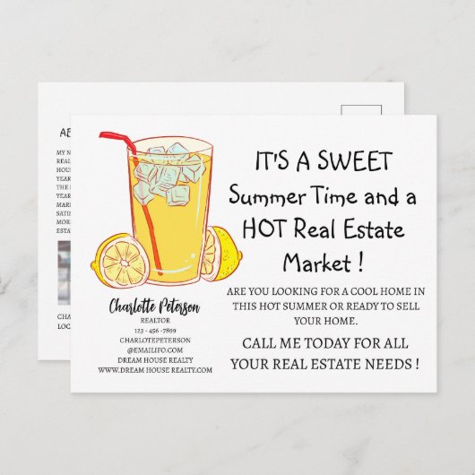Einzigartiges Summer Real Anwesen Marketing Postkarte (Vorne/Hinten)