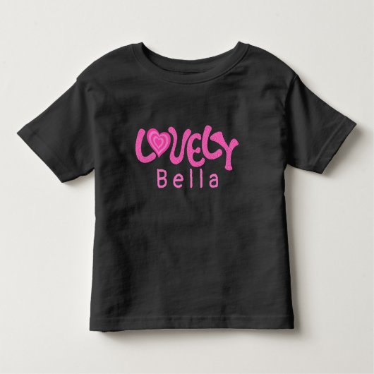 Einzigartiges süß rosa Girly Herz Kleinkind T-shirt (Vorderseite)
