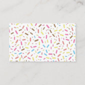 Einzigartiges Süßgetränk aus weißem Süßeis Visitenkarte (Rückseite)