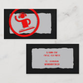 Einzigartiges Symbol für die rote Turntable Visitenkarte (Vorne/Hinten)