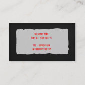 Einzigartiges Symbol für die rote Turntable Visitenkarte (Rückseite)