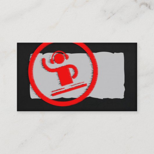 Einzigartiges Symbol für die rote Turntable Visitenkarte (Vorderseite)