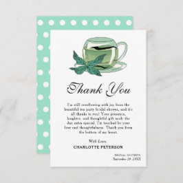 Einzigartiges Tee-Party-Brautparty Dankeskarte