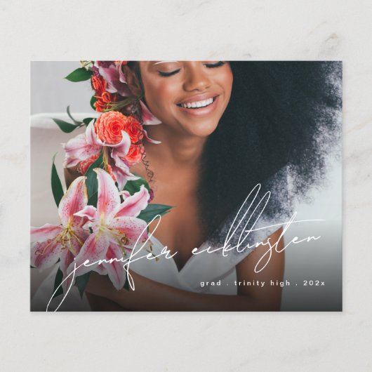 Einzigartiges Template Foto High School Abschluss (Vorderseite)