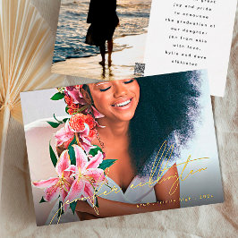 Einzigartiges Template Foto Real Gold Abschluss Folieneinladung