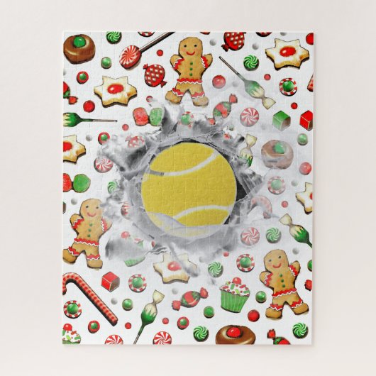 Einzigartiges Tennis Holiday Geschenk Jigsaw Puzzl Puzzle (Vertikal)
