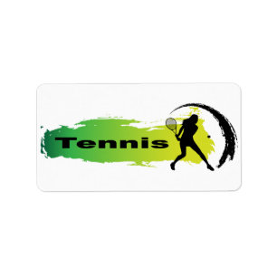 Einzigartiges Tennis (weiblich) Adressaufkleber
