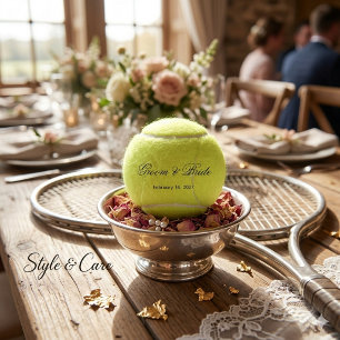 Einzigartiges Tennisball-Hochzeitsandenken mit Nam Tennisbälle