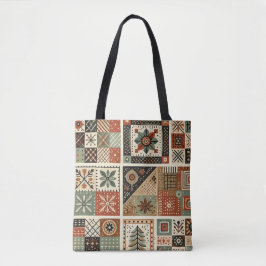 Einzigartiges Terracotta Quilt & Patchwork Rustika Tasche