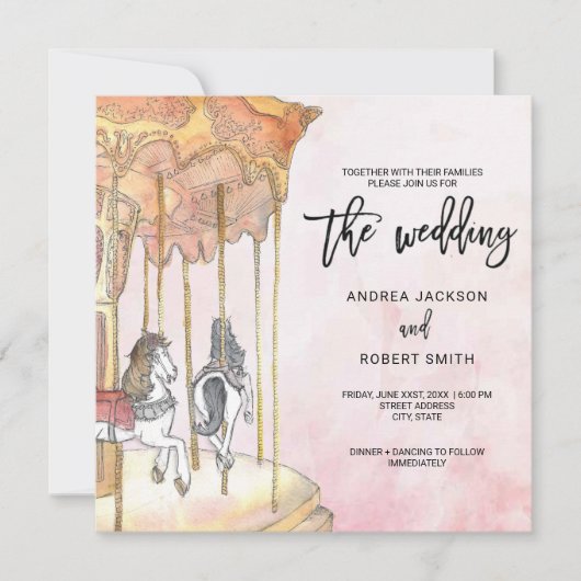 Einzigartiges Thema Hochzeit Einladung (Vorderseite)