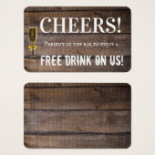 Einzigartiges Ticket für rustikale Hochzeitstouris (Vorne & Hinten)