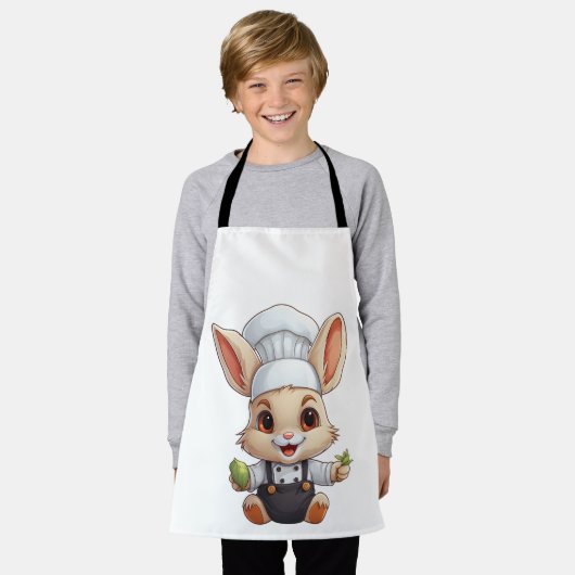 Einzigartiges Tiermuseum Niedlicher Koch Bunny Schürze (Getragen)