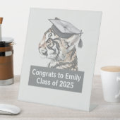 Einzigartiges Tiger Abschluss Tabletop-Zeichen Sockelschild (In Situ)