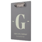 Einzigartiges Titanium Gray Ecru Trendy Template M Klemmbrett (Links)