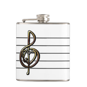 Einzigartiges Treble Clef Music-Personal personali Flachmann