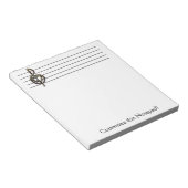 Einzigartiges Treble Clef Music-Personal personali Notizblock (angewinkelt)