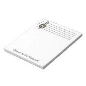 Einzigartiges Treble Clef Music-Personal personali Notizblock (Rotiert)