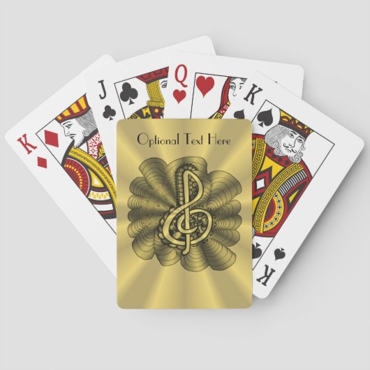 Einzigartiges Treble Cleve Musik Spielkarten (Rückseite)