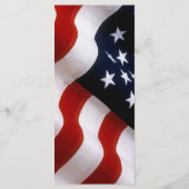 Einzigartiges, trendiges Hochzeitsmenü der US-Flag Menükarte (Rückseite)