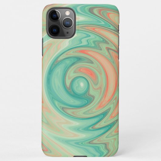 Einzigartiges türkisfarbenes Grün Aquamarin Blau O iPhone Hülle (Rückseite)