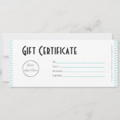 Einzigartiges türkisfarbenes Logo Barkershop Gesch (Rückseite)