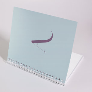 Einzigartiges typografisches Monogramm Anfangsbuch Notizblock