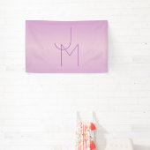 Einzigartiges überlappendes Monogramm | Sanftes La Banner (InSitu)