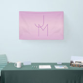 Einzigartiges überlappendes Monogramm | Sanftes La Banner (Messe)