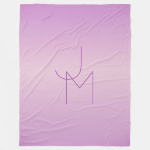 Einzigartiges überlappendes Monogramm   Sanftes La Fleecedecke