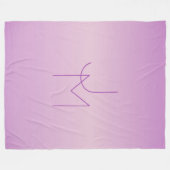 Einzigartiges überlappendes Monogramm | Sanftes La Fleecedecke (Vorderseite (Horizontal))