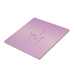 Einzigartiges überlappendes Monogramm Sanftes La Fliese