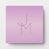 Einzigartiges überlappendes Monogramm | Sanftes La Fotoplatte (Vorderseite)