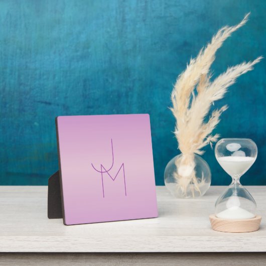 Einzigartiges überlappendes Monogramm | Sanftes La Fotoplatte (InSitu)