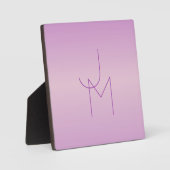 Einzigartiges überlappendes Monogramm | Sanftes La Fotoplatte (Vorderseite)