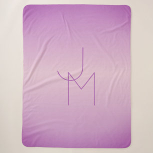 Einzigartiges überlappendes Monogramm   Sanftes La Sherpadecke