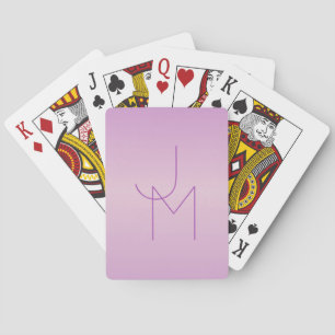 Einzigartiges überlappendes Monogramm Sanftes La Spielkarten
